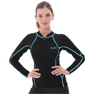 GoldFin Wetsuit Top Women, 2mm Wetsuits Jacket Long Sleeve